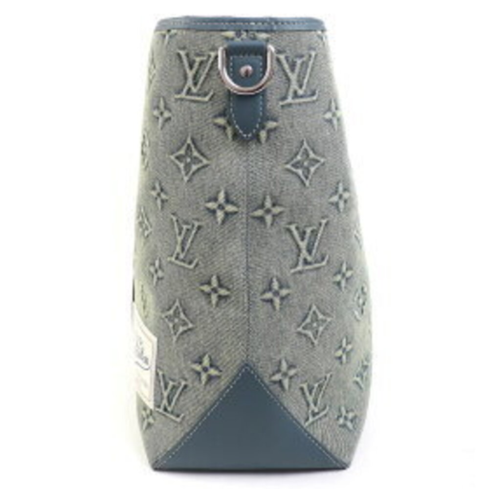 Louis Vuitton Weekend Tote NM Monogram Denim Canvas Shopping LV WEEK END - Picture 5 of 9